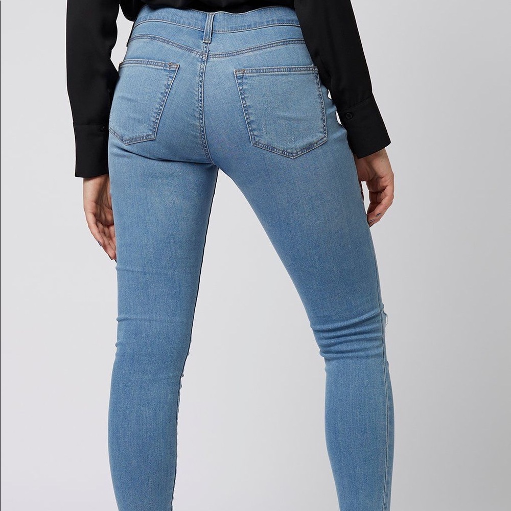 Topshop Leigh Moto Skinny Jeans 26 Stretchy EUC